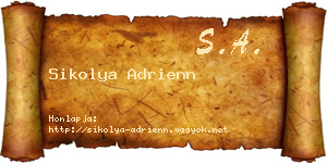 Sikolya Adrienn névjegykártya